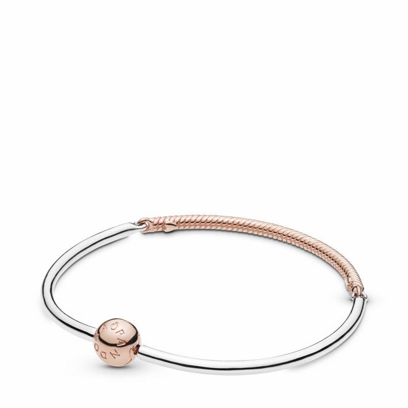 Pandora Rose™ Moments Three-Link Bangle Bracelet NZ (201365-ARZ)